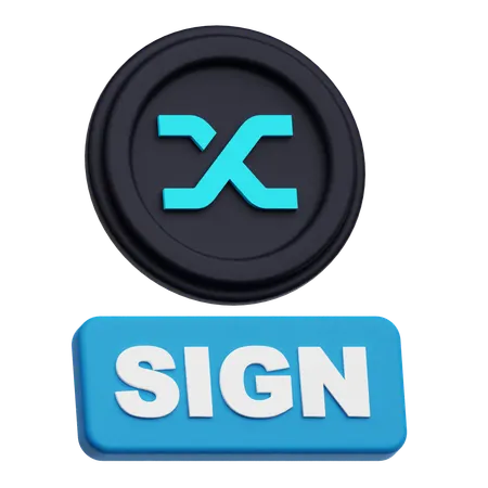 Signo de moneda Synthetix  3D Icon