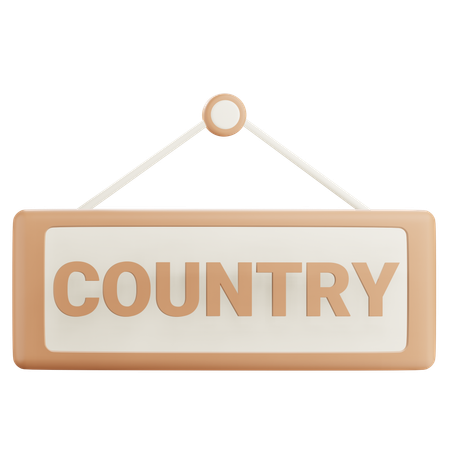 Signo de país  3D Icon
