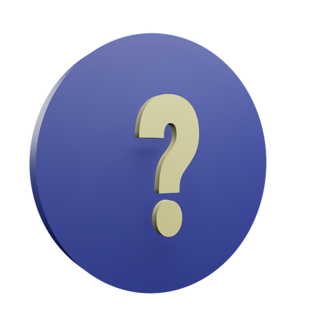 Signo de interrogación  3D Icon