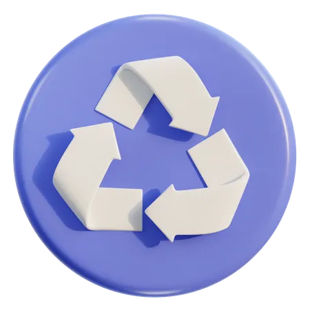 Signo de reciclaje  3D Icon