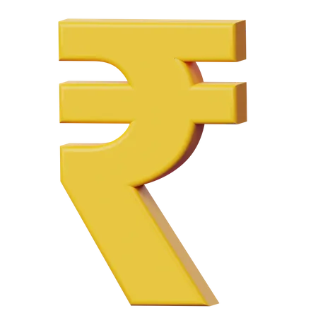 Ilustracion De Signo De Moneda De Rupia India 3 D 3D Icon