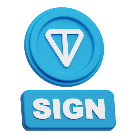 Signo de Toncoin  3D Icon