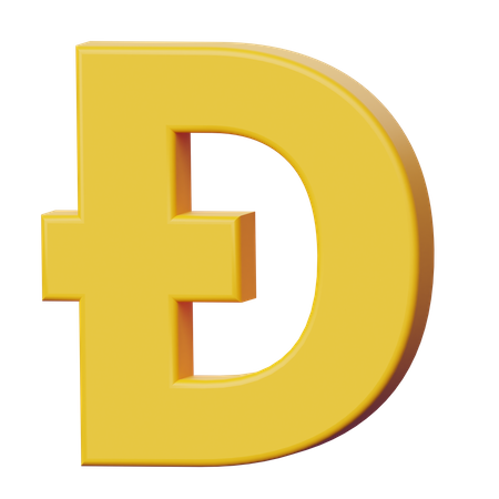 Signo de dogecoin  3D Icon