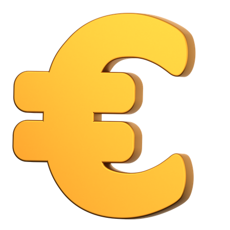 Signo del euro  3D Icon