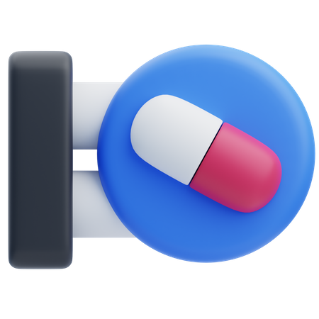 Letrero de farmacia  3D Icon