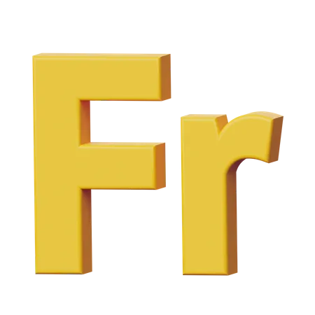 Signo del franco  3D Icon