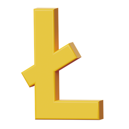 Signo de litecoin  3D Icon