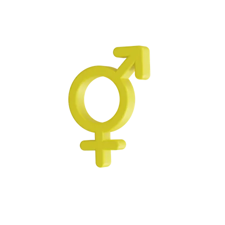 Signo masculino y femenino  3D Icon