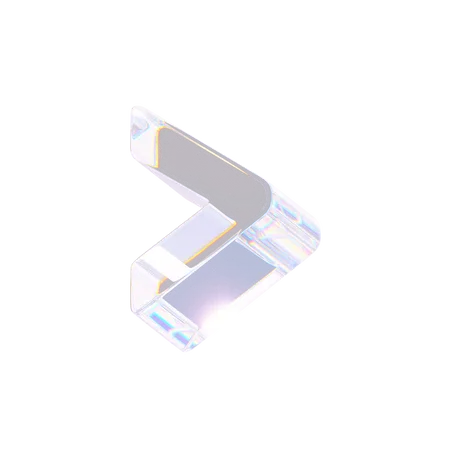 Simbolo Elegante Renderizado En Vidrio Para Realzar Sus Disenos Y Mejorar El Atractivo Visual 3D Icon