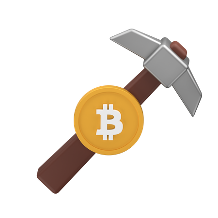 Signo de minería bitcoin  3D Icon