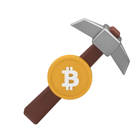 Signo de minería bitcoin  3D Icon