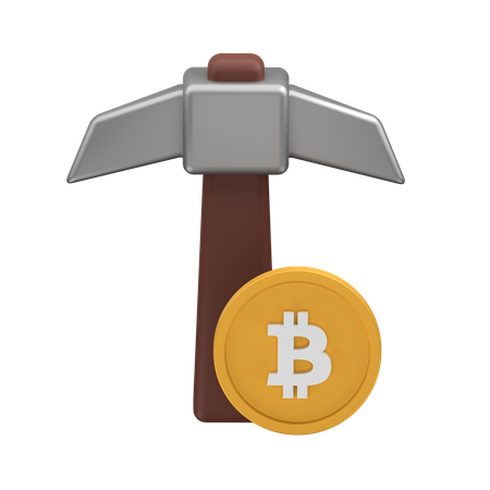 Signo de minería bitcoin  3D Icon