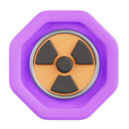 Signo radiactivo  3D Icon