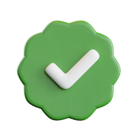 Signo verificado  3D Icon