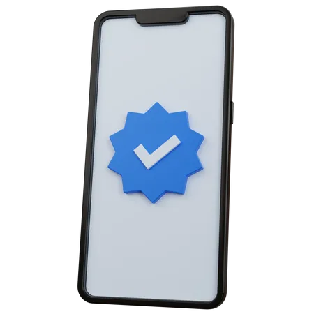 Signo verificado en línea  3D Icon