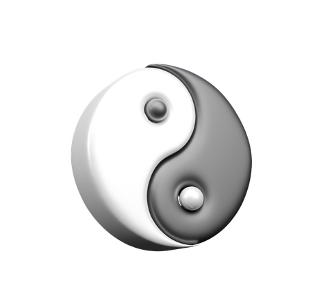 Signo yin yang  3D Icon