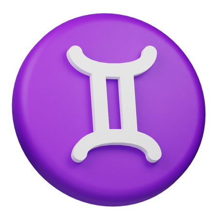 Signo del zodiaco géminis  3D Icon