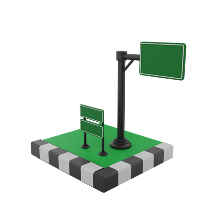 Signpost 3D Illustration