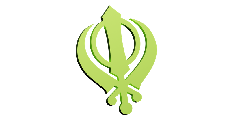 Sikkh Religious Symbol  3D Illustration