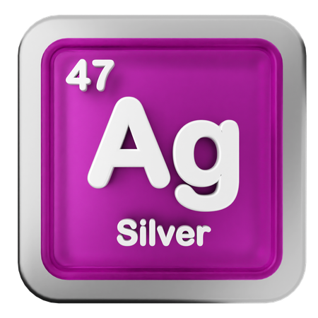 Silber Periodensystem  3D Icon