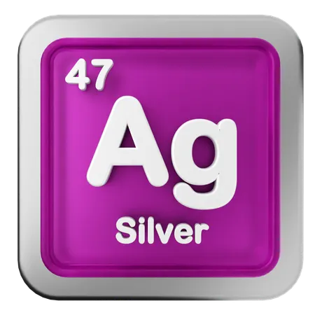 Silber Periodensystem  3D Icon