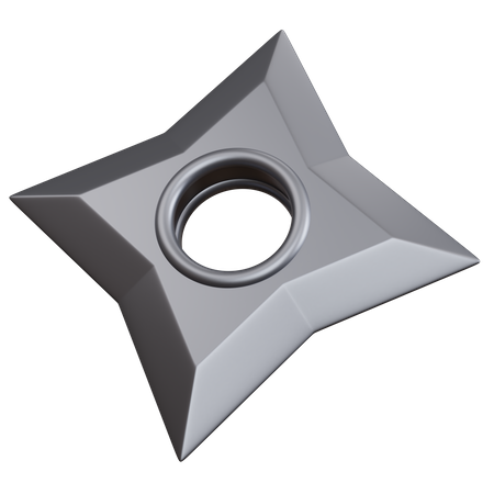 Silber-Shuriken  3D Icon
