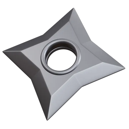 Silber-Shuriken  3D Icon
