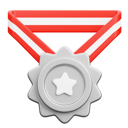 Silbermedaille  3D Icon