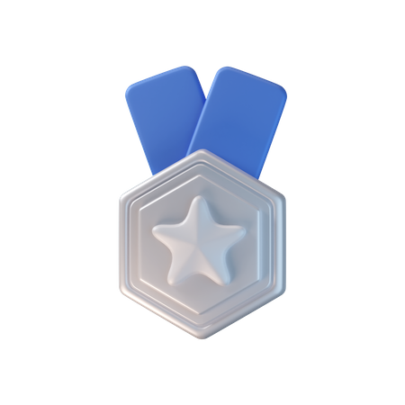 Silbermedaille  3D Icon