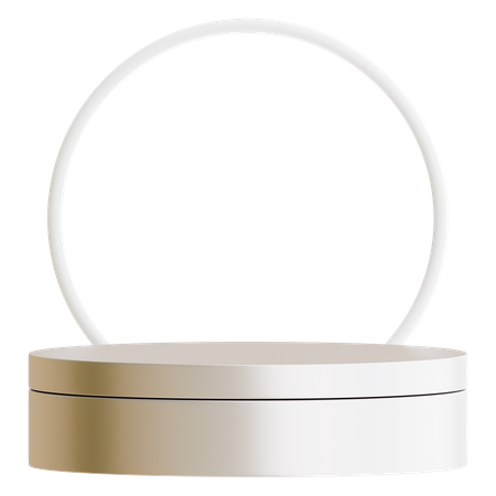 Silbernes Podium  3D Icon
