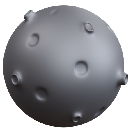 Silberner Planet  3D Icon