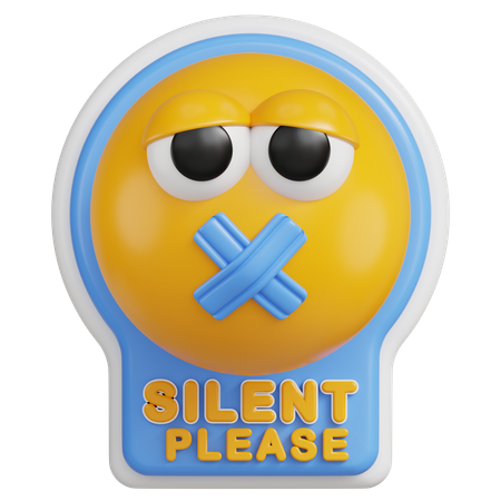 Silence s'il vous plaît  3D Icon