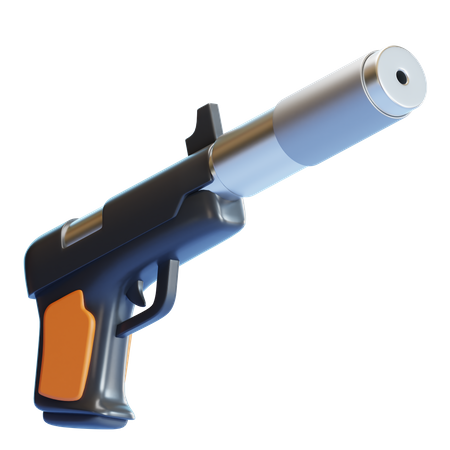 SILENCER PISTOL  3D Icon