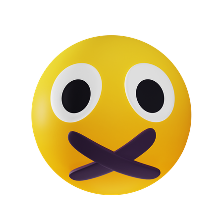 Silent Emoji  3D Icon