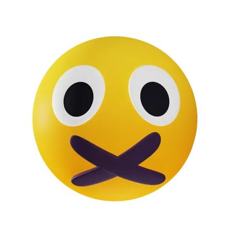 Silent Emoji  3D Icon