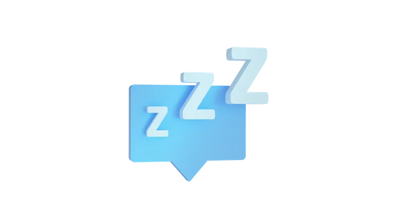 Message Sleep And Silent 3D Icon