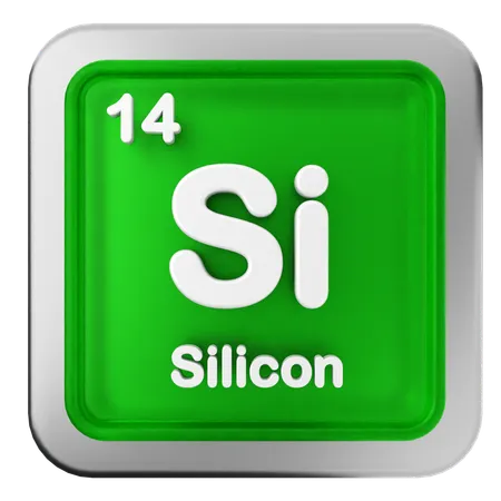 Tabela periódica de silício  3D Icon