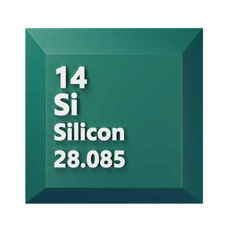 Silicon  3D Icon