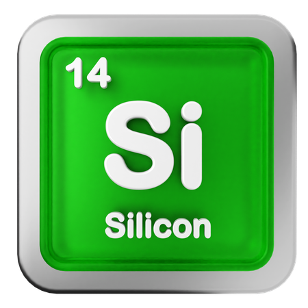 Silizium-Periodensystem  3D Icon