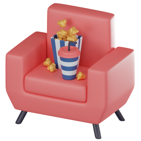 Silla de cine  3D Icon