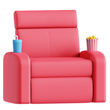 Silla de cine  3D Icon