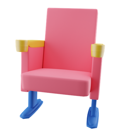 Silla de cine  3D Icon