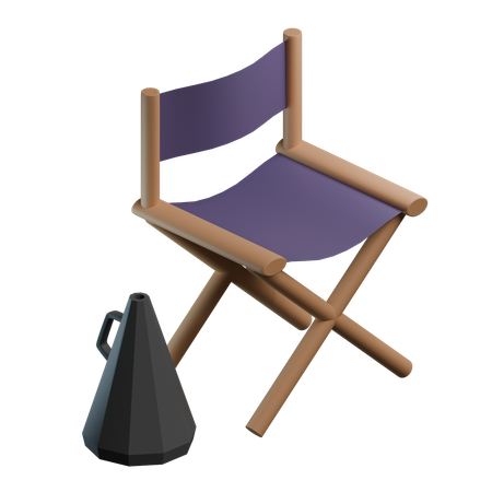 Silla directora  3D Icon