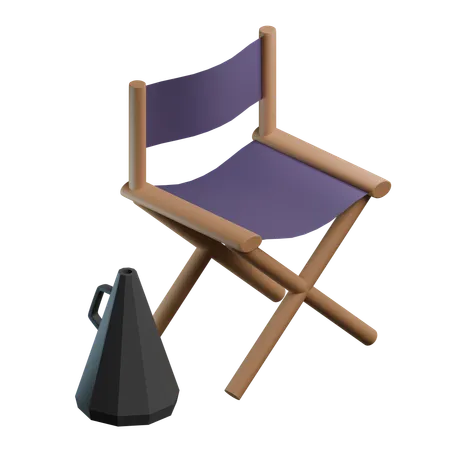 Silla directora  3D Icon