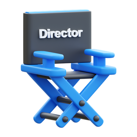 Silla de director de cine  3D Icon