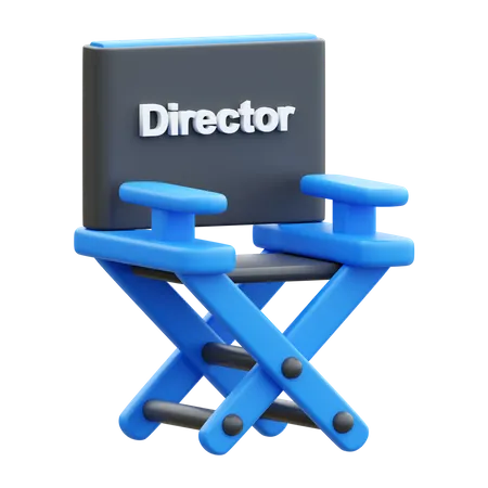 Silla de director de cine  3D Icon