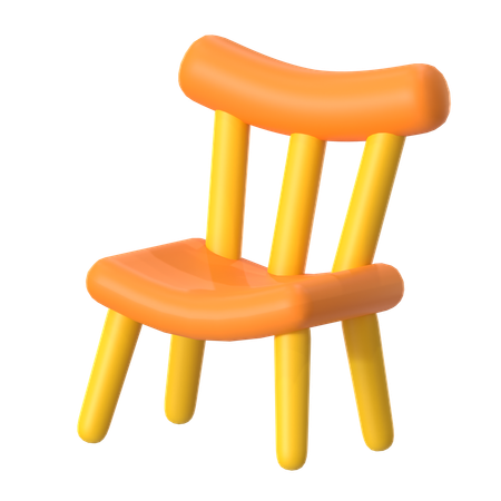 Silla de madera  3D Icon