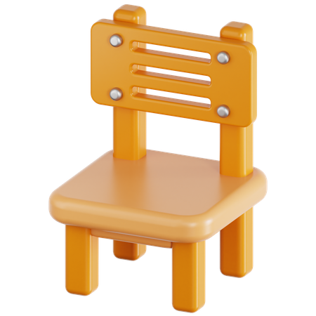 Silla de madera  3D Icon