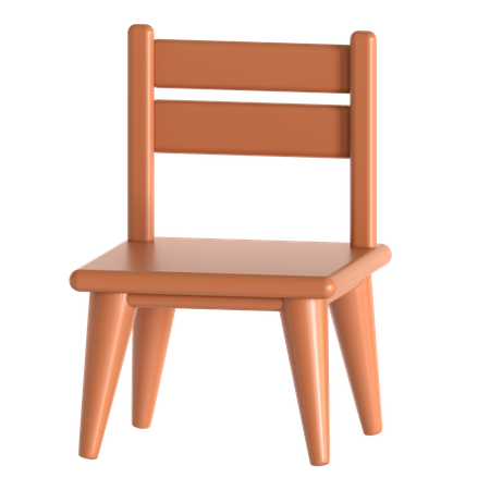 Silla de madera  3D Icon