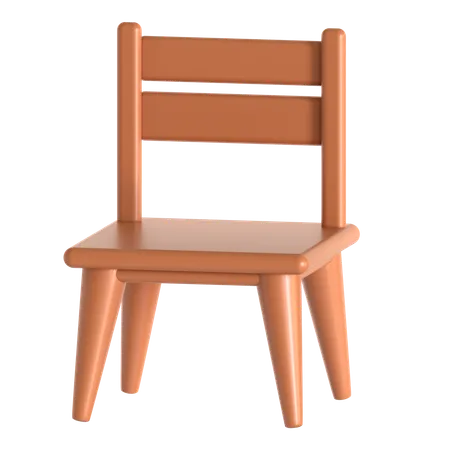 Silla de madera  3D Icon